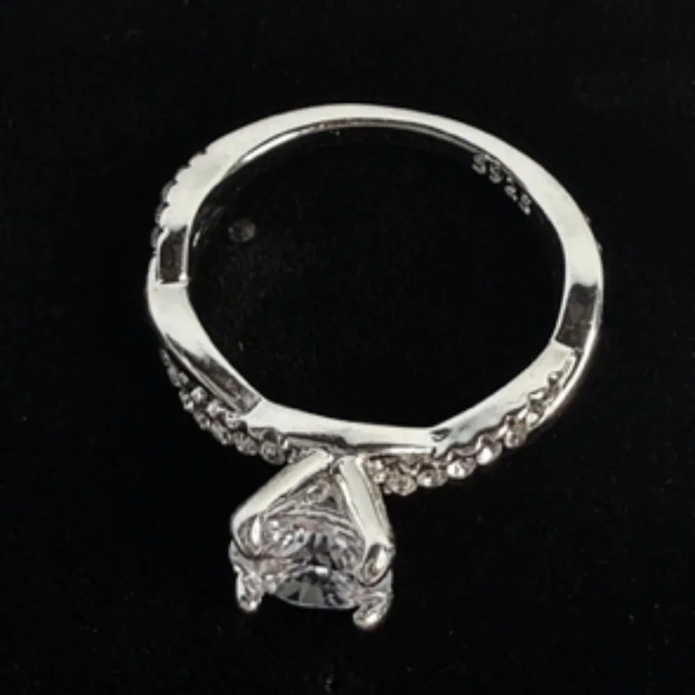8mm Simulated Diamond Infinity Pave Ring 2.25 CTW Sterling Silver Size 7
